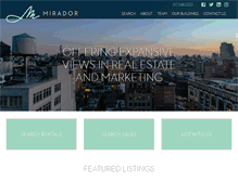 Tablet Screenshot of miradorrealestate.com